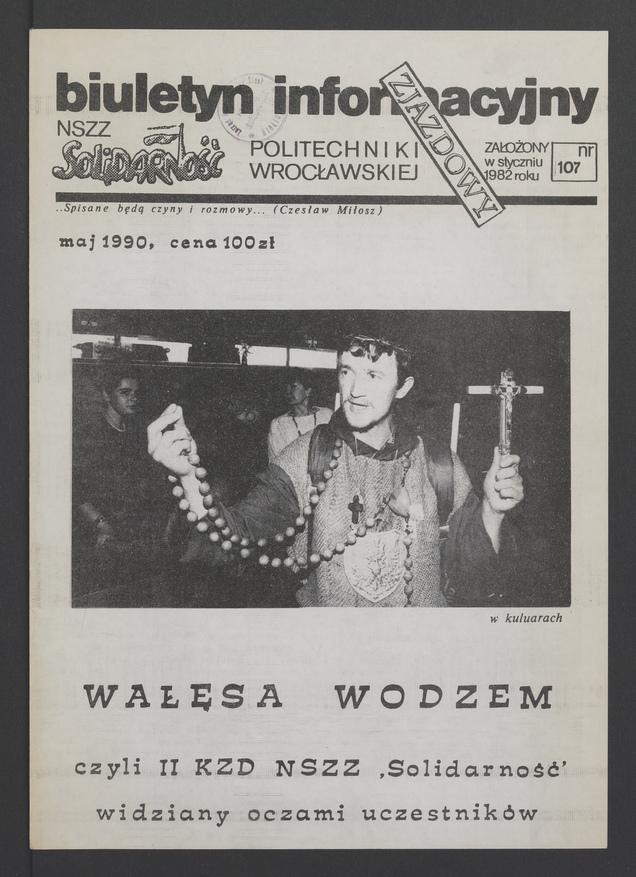 Biuletyn Informacyjny NSZZ „Solidarność” Politechniki Wrocławskiej. 1989, numer 107
