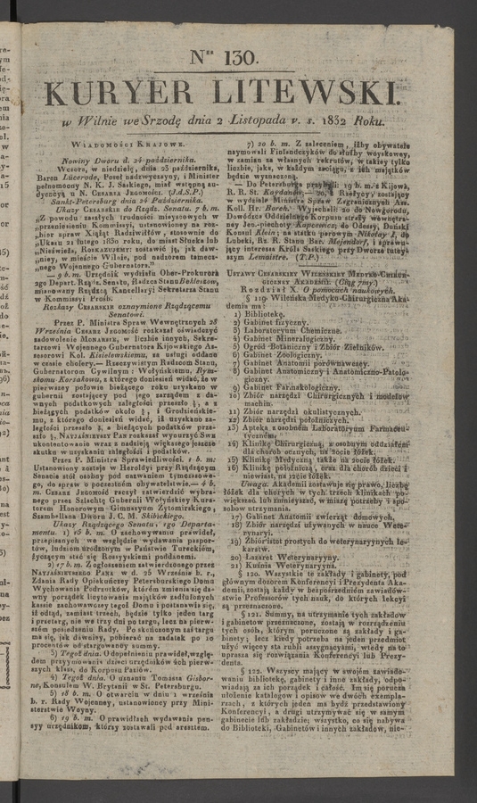 Kuryer Litewski. 1832, numer 130