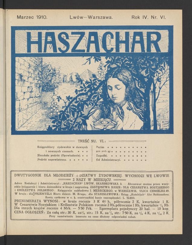Haszachar. Rok 4, 1910, numer 6