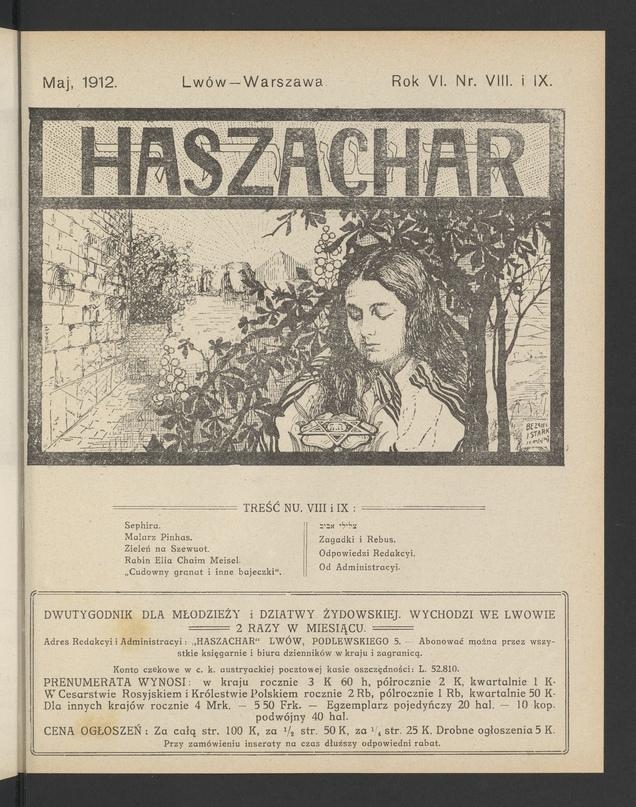 Haszachar. Rok 6, 1912, numer 8-9