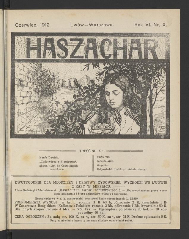 Haszachar. Rok 6, 1912, numer 10