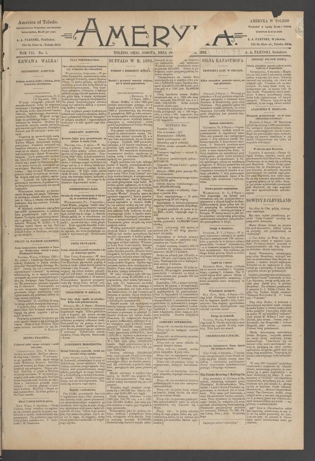 Ameryka. Tom 7, 1893, numer 1