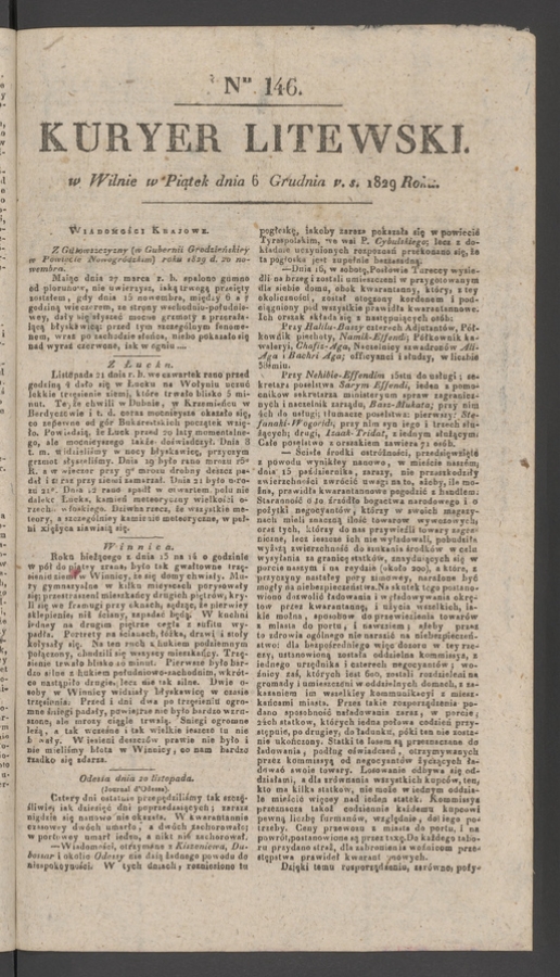 Kuryer Litewski. 1829, numer 146