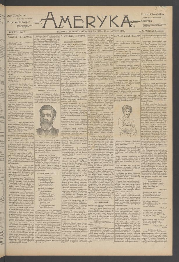 Ameryka. Tom 7, 1893, numer 7