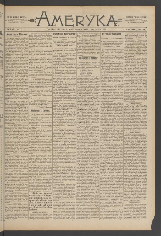 Ameryka. Tom 7, 1893, numer 29