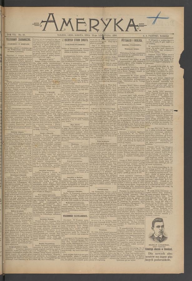 Ameryka. Tom 7, 1893, numer 46