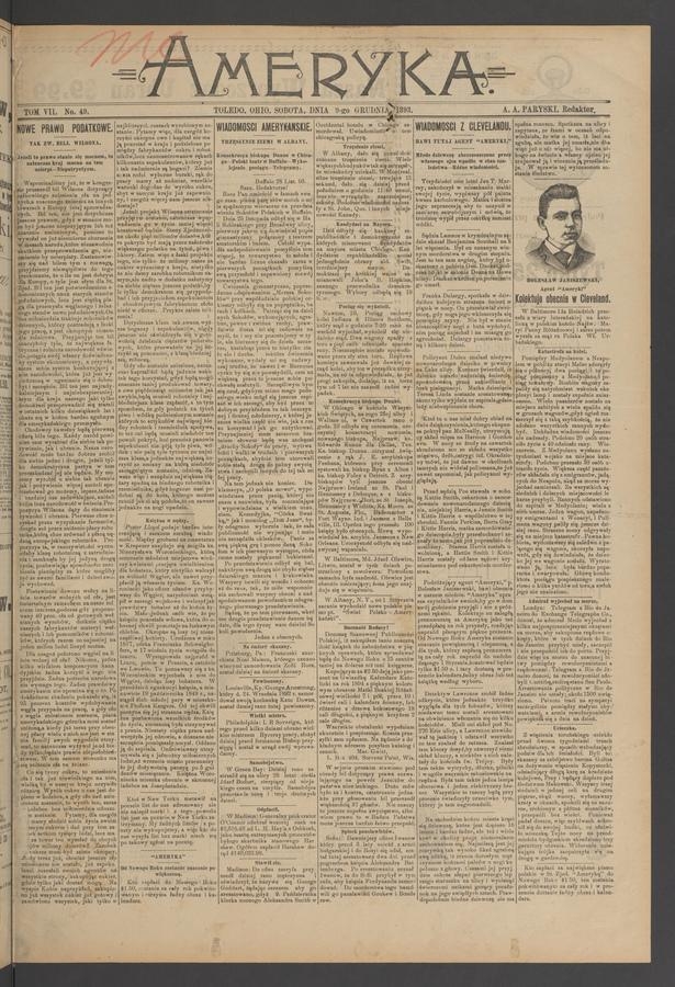 Ameryka. Tom 7, 1893, numer 49