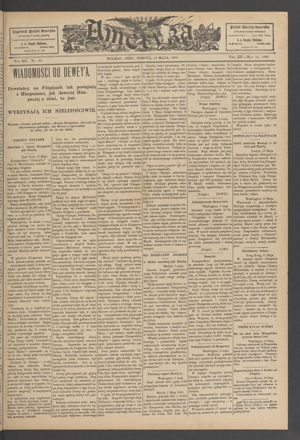 Ameryka. Tom 12, 1898, numer 20