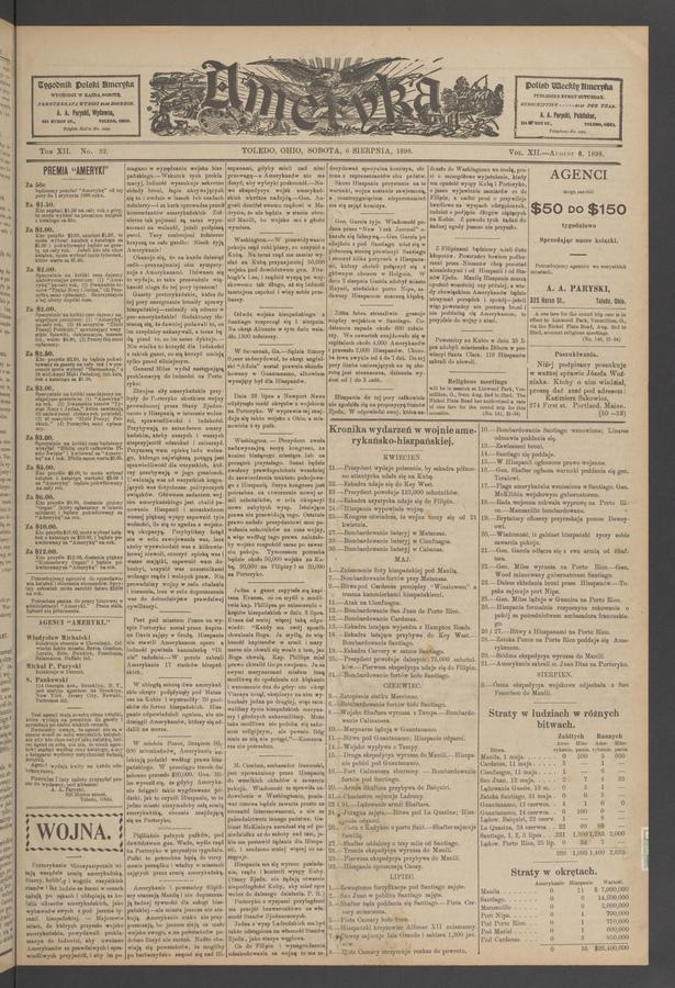 Ameryka. Tom 12, 1898, numer 32