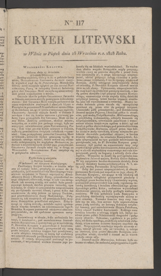 Kuryer Litewski. 1828, numer 117