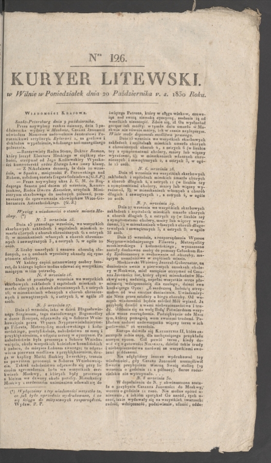 Kuryer Litewski. 1830, numer 126