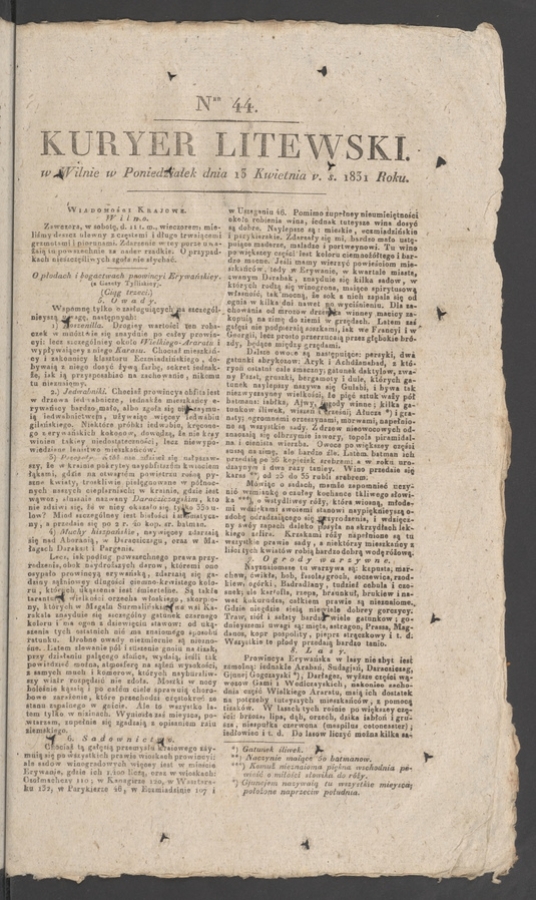Kuryer Litewski. 1831, numer 44
