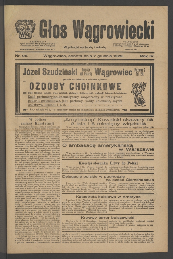 Głos Wągrowiecki. Rok 4, 1929, numer 95