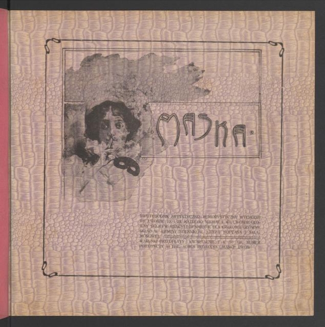 Maska&nbsp;: dwutygodnik artystyczno-humorystyczny. Rocznik&nbsp;3, 1905, numer&nbsp;3