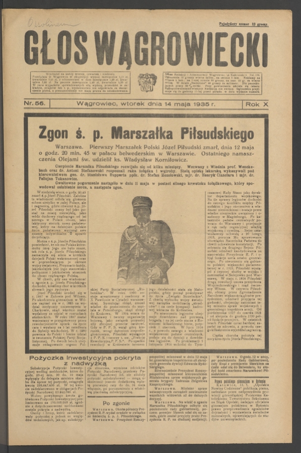 Głos Wągrowiecki. Rok&nbsp;10, 1935, numer&nbsp;56