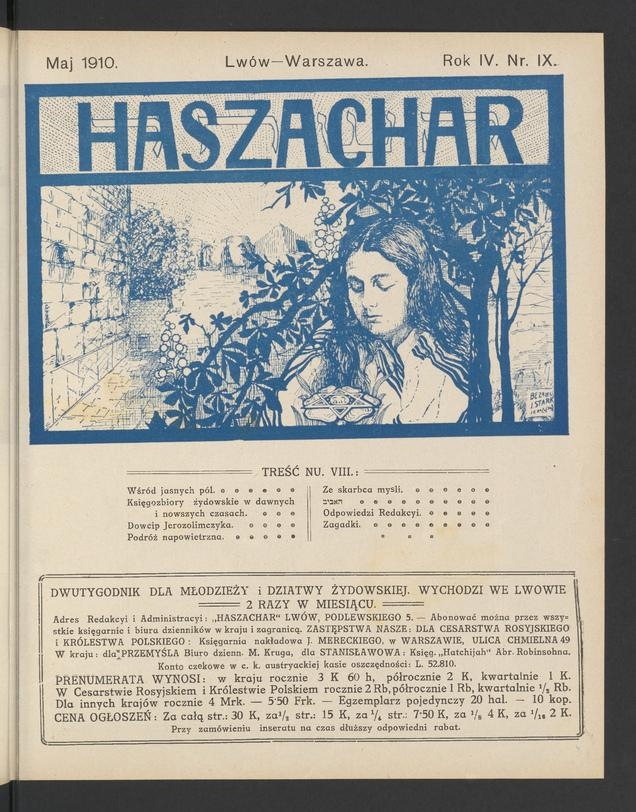 Haszachar. Rok&nbsp;4, 1910, numer&nbsp;9