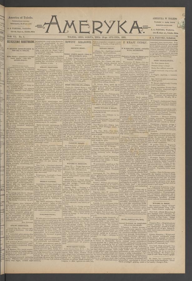 Ameryka. Tom 7, 1893, numer 4