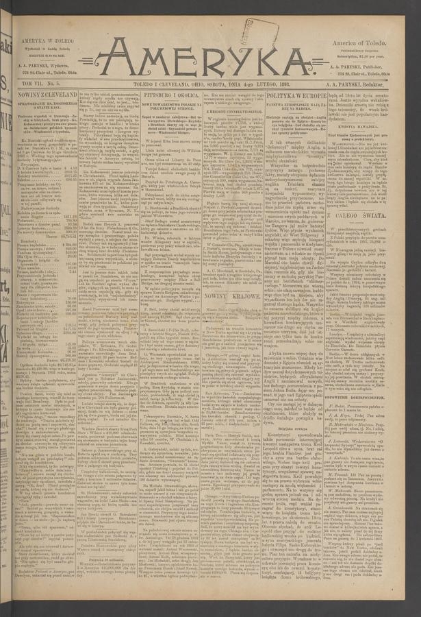 Ameryka. Tom 7, 1893, numer 5