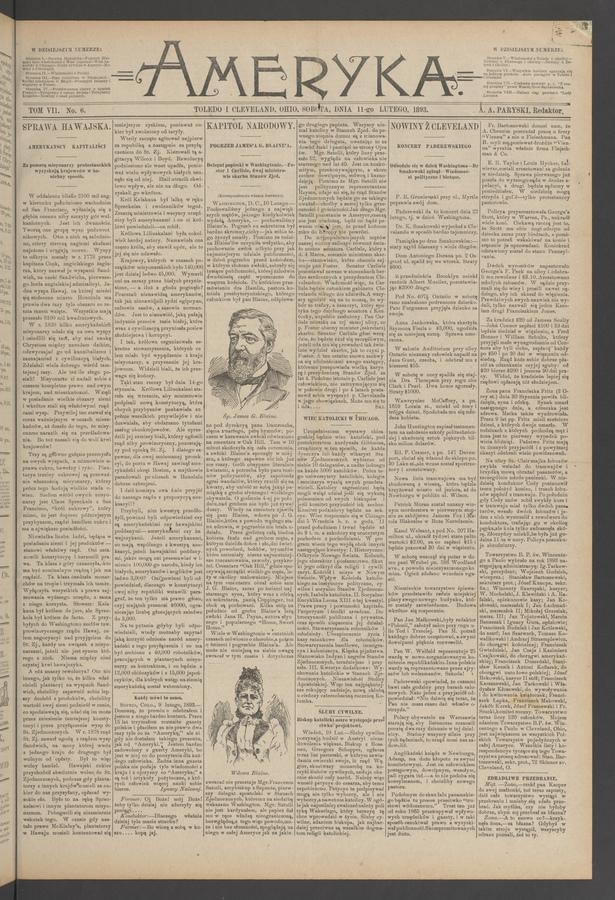 Ameryka. Tom 7, 1893, numer 6