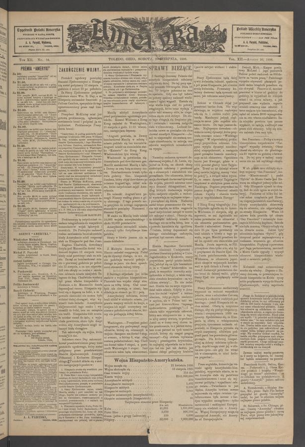 Ameryka. Tom&nbsp;12, 1898, numer&nbsp;34