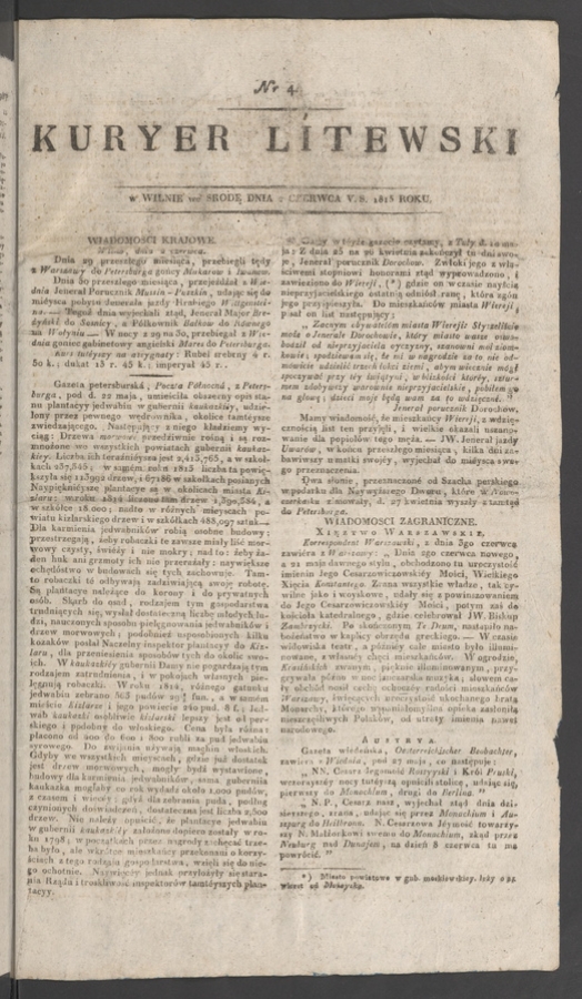 Kuryer Litewski. 1815, numer 44